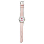 cute pink cupcake personalized design watch (Flat)