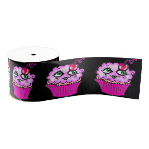 Cute Pink Cupcake Ribbon (Narrow, Custom)