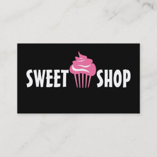 Cute Pink Cupcakes Cakes Catering Bakery Business Card