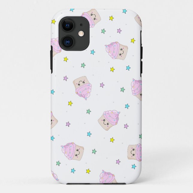 Cute pink cupcakes pattern Case-Mate iPhone case (Back)