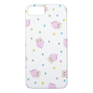 Cute pink cupcakes pattern iPhone 8/7 case