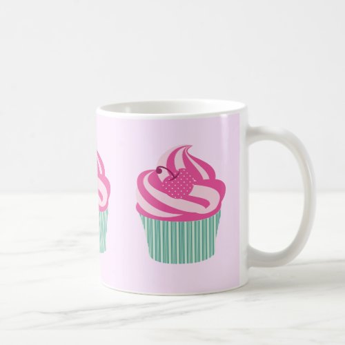 Cute Pink Cupcakes Pattern Pastel Pink Coffee Mug