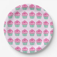 Cute Pink Cupcakes Pattern Pastel Pink
