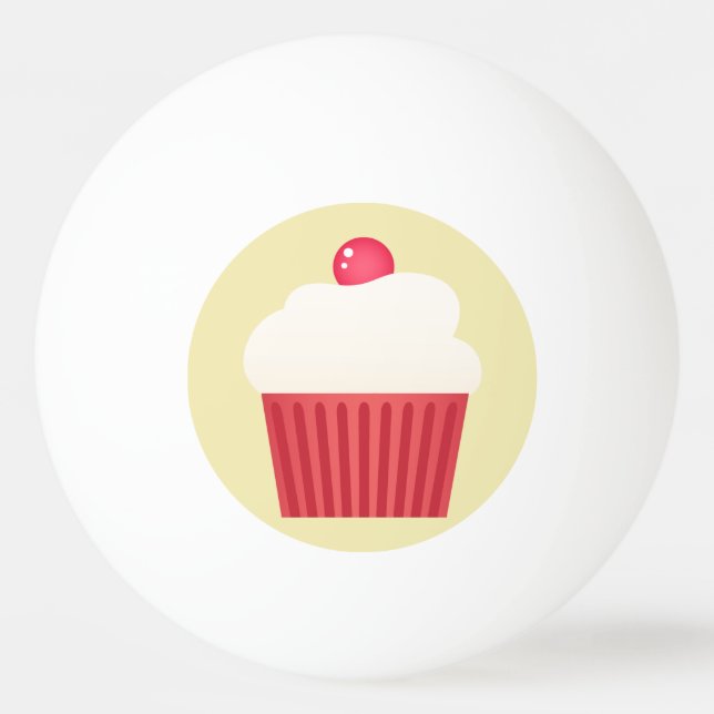 cute pink cupcakes Ping-Pong ball (Back)