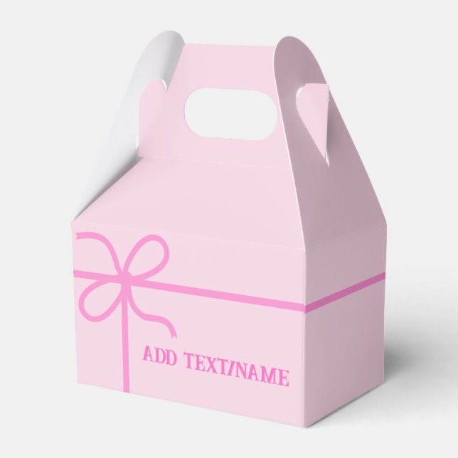 Cute Pink Custom   Favor Boxes (Back Side)