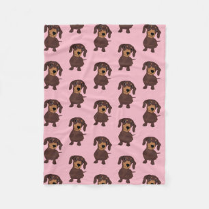 Cute Pink Dachshund Blanket Weiner Sausage Dog