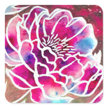   Cute Pink Dahlia Girly Pretty Floral Watercolor 