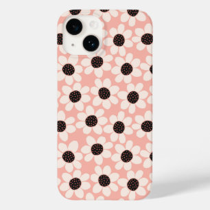 Cute Pink Daisy Flower Pattern Case-Mate iPhone 14 Case