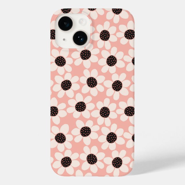 Cute Pink Daisy Flower Pattern Case-Mate iPhone Case (Back)