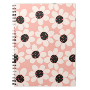 Cute Pink Daisy Flower Pattern Notebook