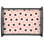 Cute Pink Daisy Flower Pattern Serving Tray