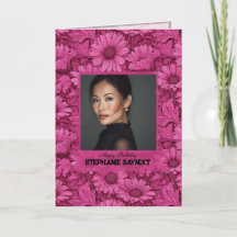 Cute Pink Daisy Happy Birthday Trendy