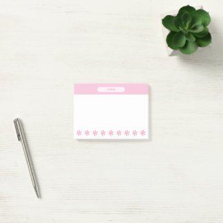 Cute Pink Daisy Pastel Floral Notes