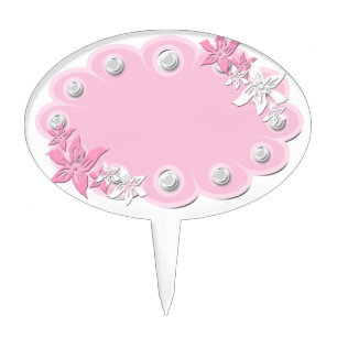 Cute pink decoration cake topper