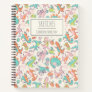 Cute Pink Dinosaurs Personalized Sketchbook Notebook