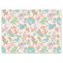 Cute Pink Dinosaurs Whimsical Pattern Tissue Paper