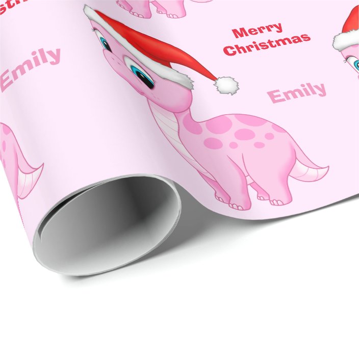 baby pink christmas wrapping paper