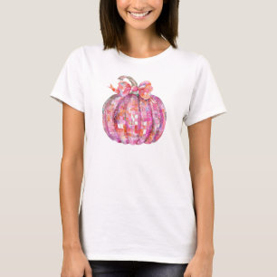Cute Pink Disco Pumpkin Fall Autumn T-Shirt