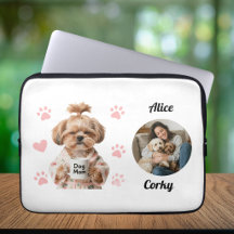 Cute Pink Dog Mom Photo Name
