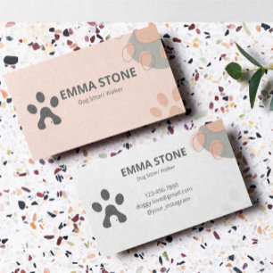Cute Pink Dog Sitter Pet Store Business Card