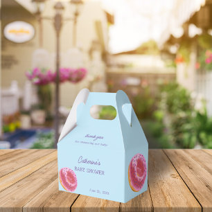 Cute Pink Donut Baby Shower Favor Boxes