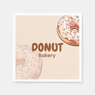 Cute Pink Donut Bakery  Napkins