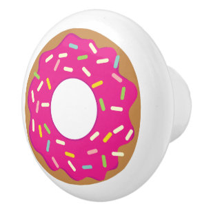 Cute pink donut door and drawer pull knobs
