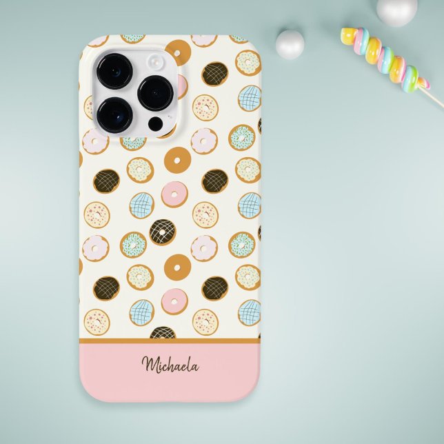 Cute Pink Donut Pattern Case-Mate iPhone Case (Creator Uploaded)