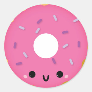 Cute Pink Donut Sticker