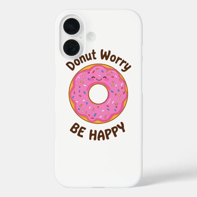 Cute Pink Donut with Sprinkles Case-Mate iPhone Case (Back)
