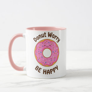 Cute Pink Donut with Sprinkles Mug