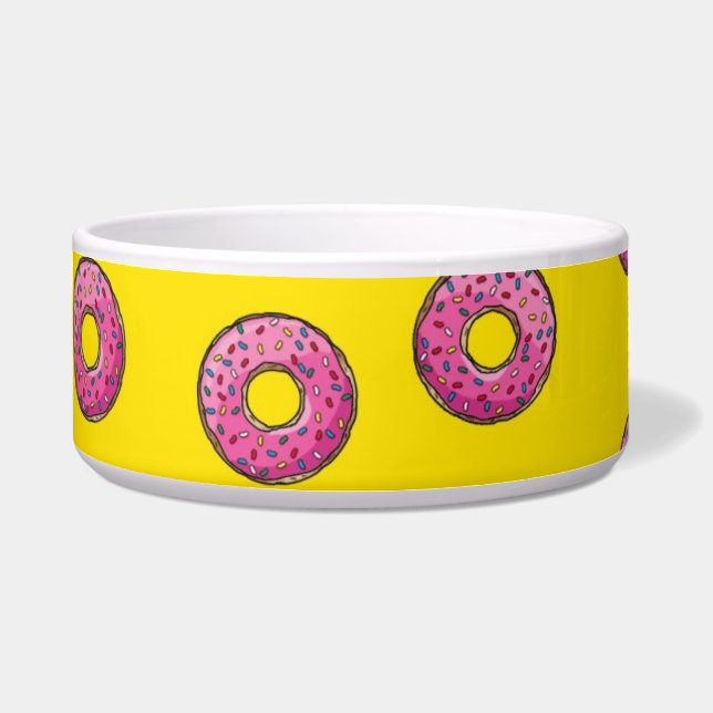 Cute Pink Donuts Bowl (Front)
