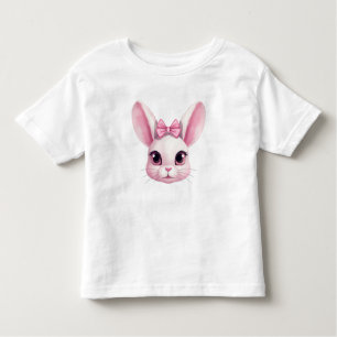 Cute Pink Easter Bunny Portrait Gift Kids T-shirt