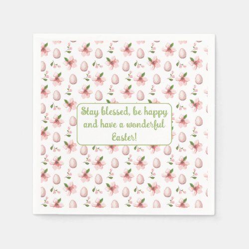 Cute Pink Easter Paper Napkin