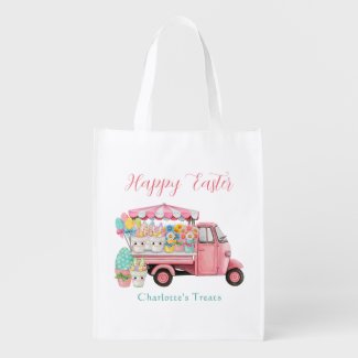 Cute Pink Easter Treats Truck Egg Hunt