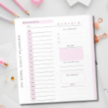 Cute Pink Editable Tear Away Daily Planner  Notepad<br><div class="desc">Cute Pink Editable Tear Away Daily Planner Notepad</div>