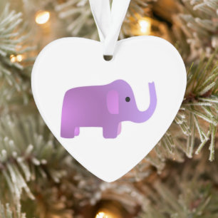 Cute Pink Elephant Ornament