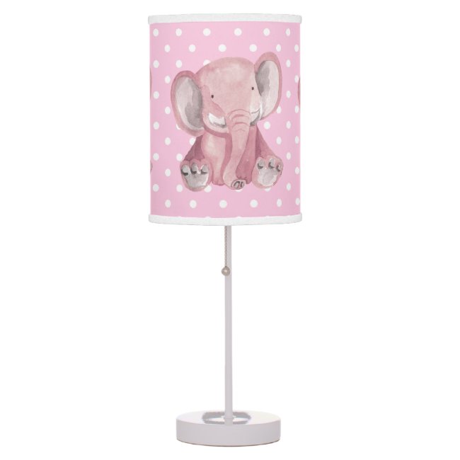 Cute Pink Elephant Polka Dots