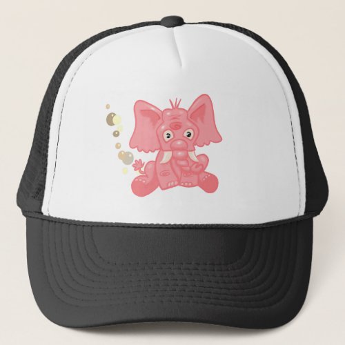 Cute Pink Elephant Trucker Hat
