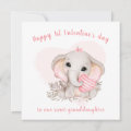 Cute Pink Elephant Valentine's day Card | Zazzle