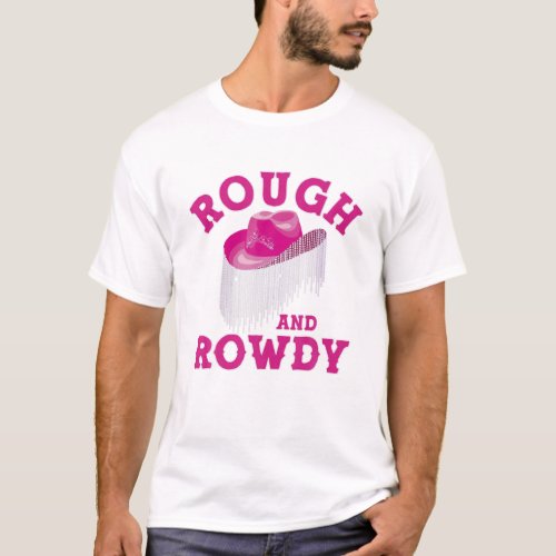 Cute Pink Esthetic Southern Cowgirl Country Music T_Shirt