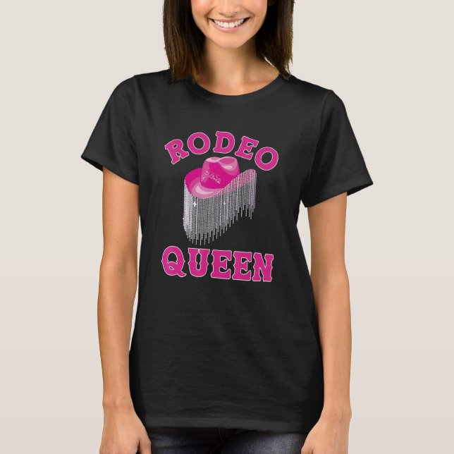 Cute Pink Esthetic Southern Cowgirl Country Music T-Shirt (Front)