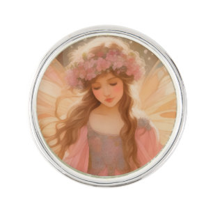 Cute Pink Fairy Fantasy Painting Lapel Pin