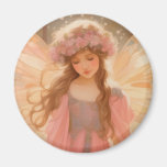 Cute Pink Fairy Fantasy Painting Magnet