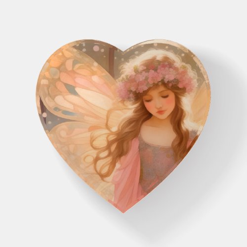 Cute Pink Fairy Fantasy Painting Paperweight
