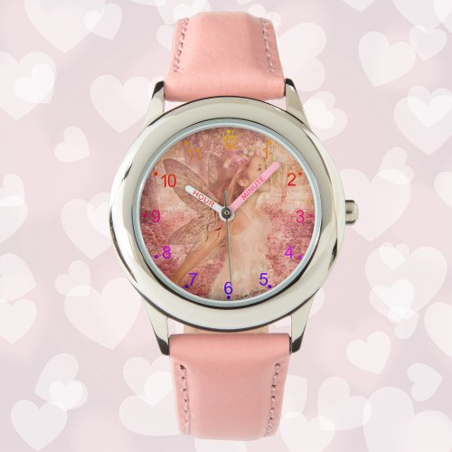 Cute Pink Fairy of Spring Fantasy Art Watch