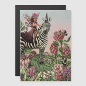 Cute Pink Fairy on Zebra Unicorn Floral Art (Front/Back)