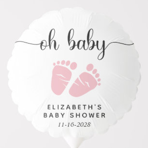 Cute Pink Feet Baby Girl Shower Balloon