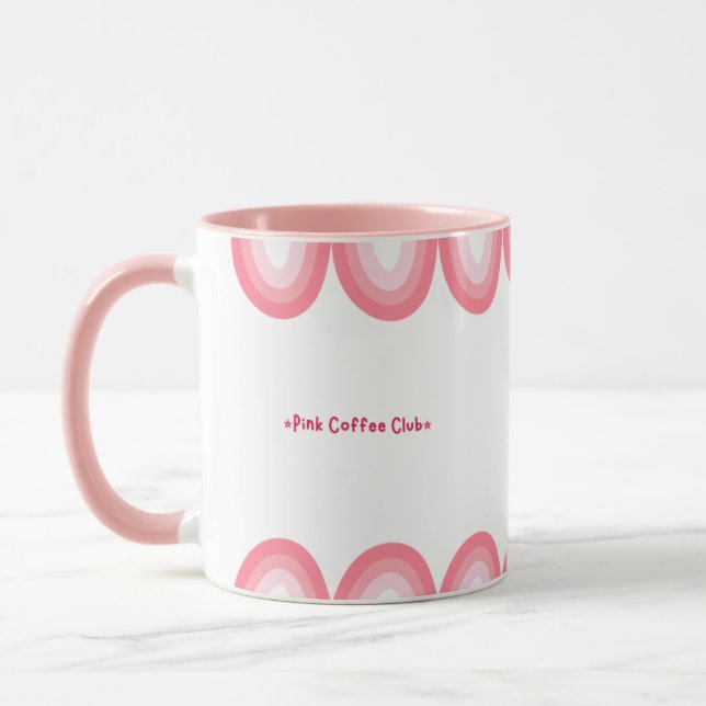 Cute Pink Feminine Coffee Cup (Left)