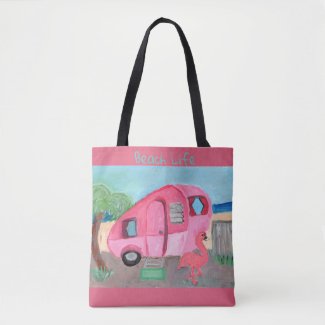 Cute Pink Fifties Beach Trailer